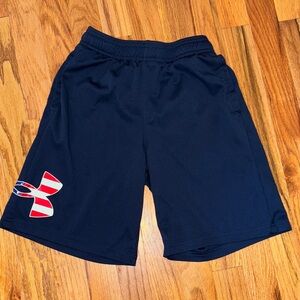 Under Armour Dark Blue Shorts with Flag Logo